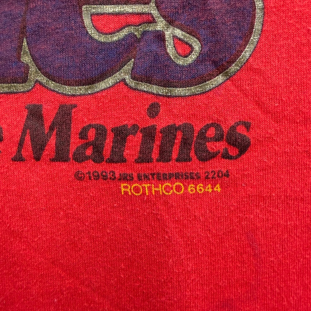 Vintage 1993 US Marines T Shirt XXL Red Tee Swing Single Stitch USMC Rothco 6644 - Picture 4 of 9